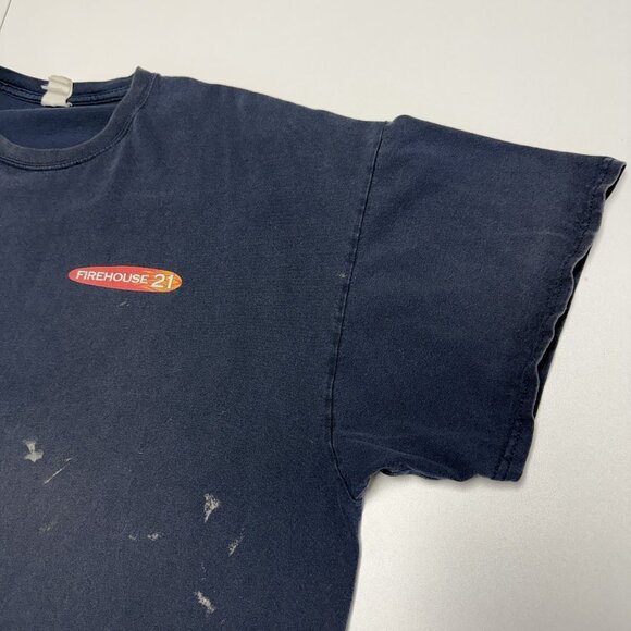 VTG Pacific Beach Fire Station T Shirt Mens XXL 26x26.5 Blue Short Sleeve Surf - Picture 5 of 14